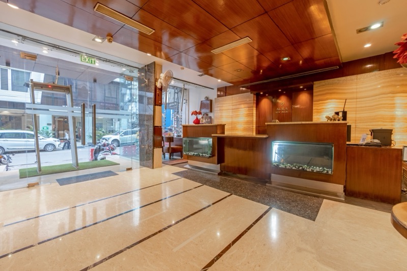 Lobby & Reception at Hotel Aura New Delhi