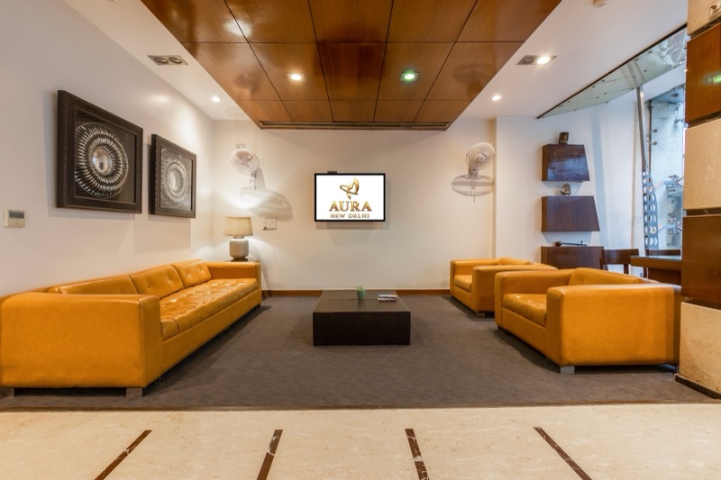 Lobby & Reception at Hotel Aura New Delhi