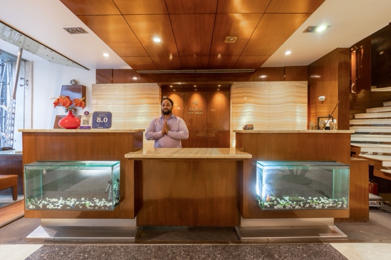 Lobby & Reception at Hotel Aura New Delhi